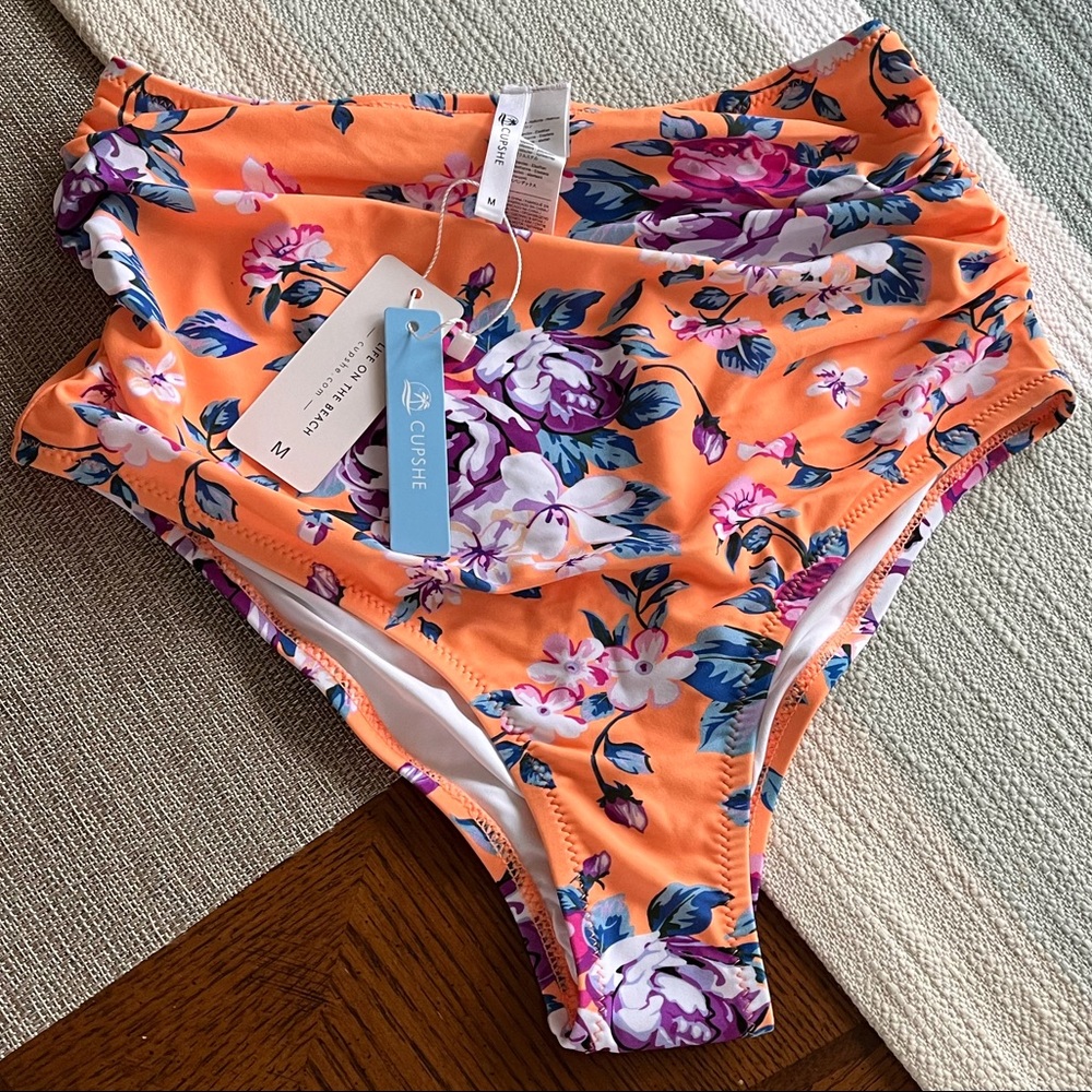 High waisted bikini bottoms